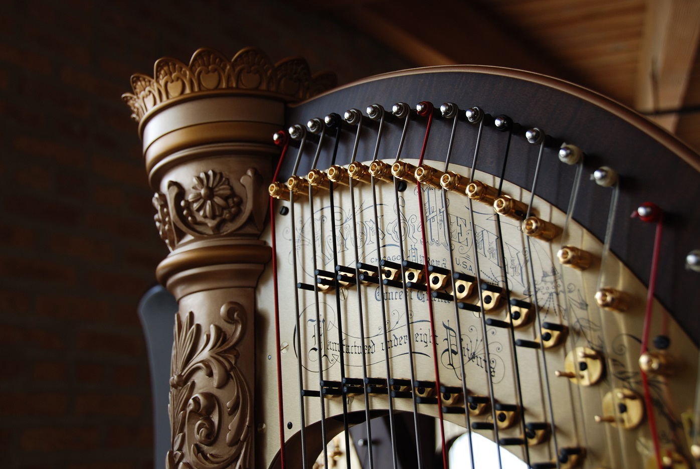 Pedal harp mechanism